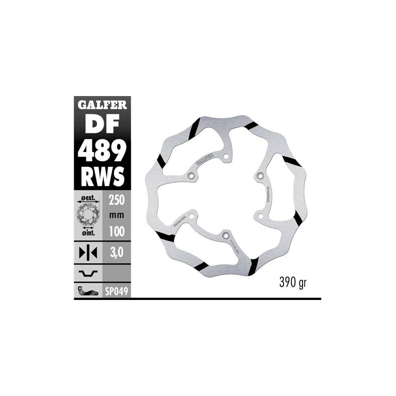 disco freno moto galfer wave fijo 250x3mm df489rws