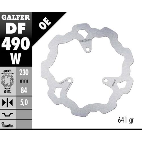 disco freno moto galfer wave fijo 230x5mm df490w