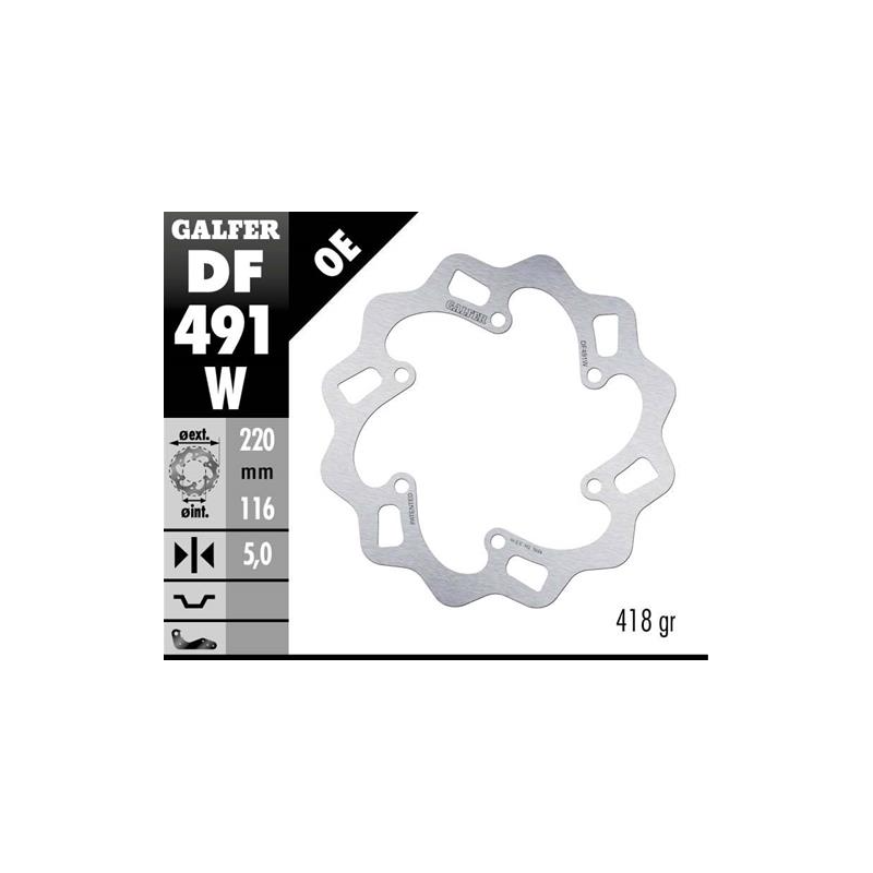 disco freno moto galfer wave fijo 220x4mm df491w