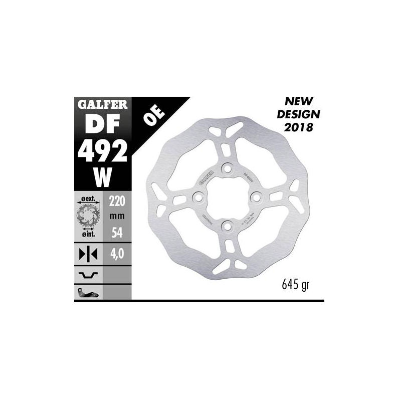 disco freno moto galfer wave fijo 220x4mm df492w