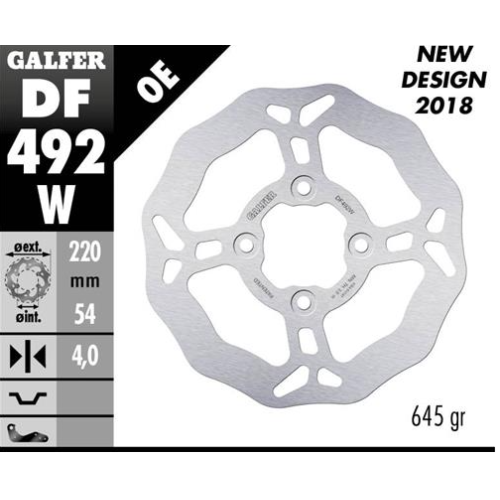 disco freno moto galfer wave fijo 220x4mm df492w
