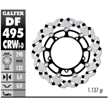 disco freno moto galfer wave flotante dcho df495c