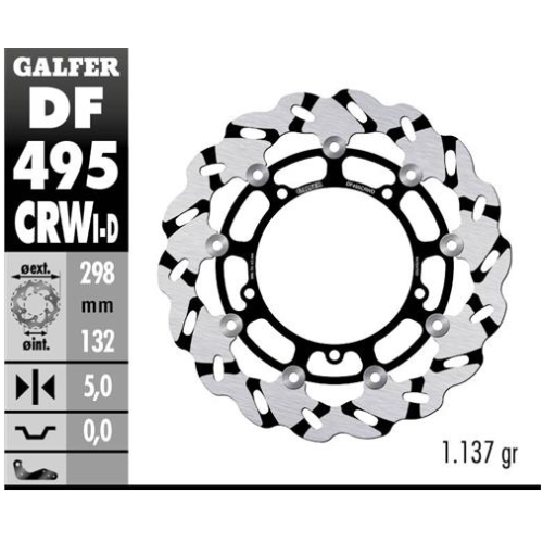 disco freno moto galfer wave flotante dcho df495c