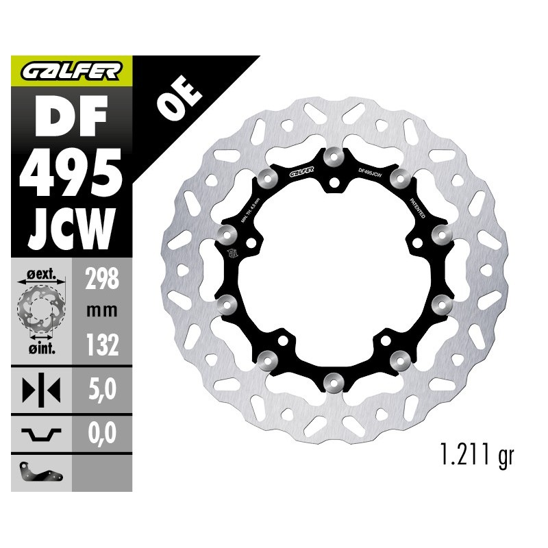 disco de freno delantero galfer yamaha fz6 r6 mt09 tracer df495jcw