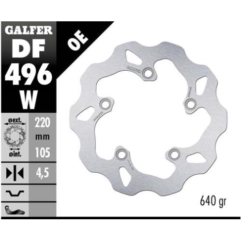 disco freno moto galfer wave fijo 220x4 5mm df496w