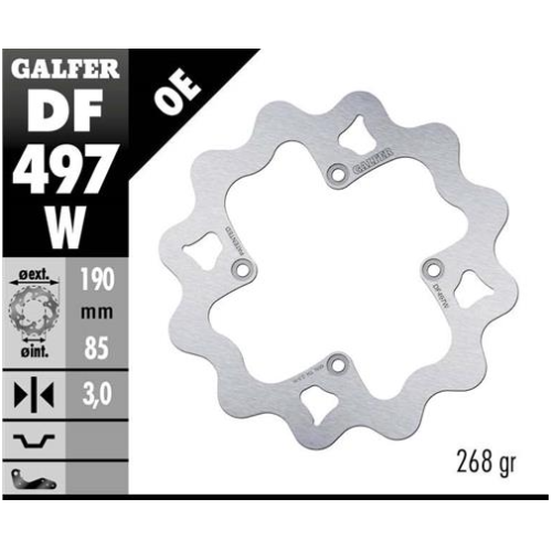 disco freno moto galfer wave fijo 190x3mm df497w