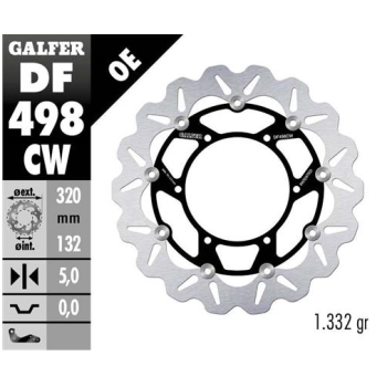 disco freno moto galfer wave flotante completo df4498cw