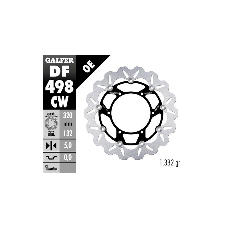 disco freno moto galfer wave flotante completo df4498cw