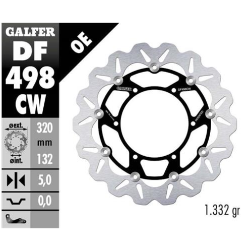 disco freno moto galfer wave flotante completo df4498cw