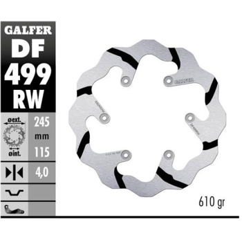 disco freno moto galder wave fijo 245x4mm df499rw