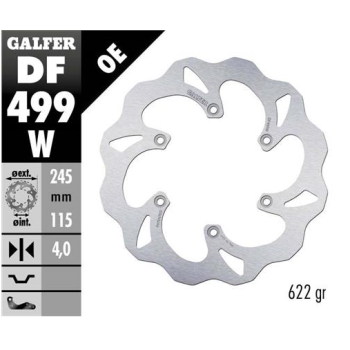 disco freno moto galfer wave fijo 245x4mm df499w