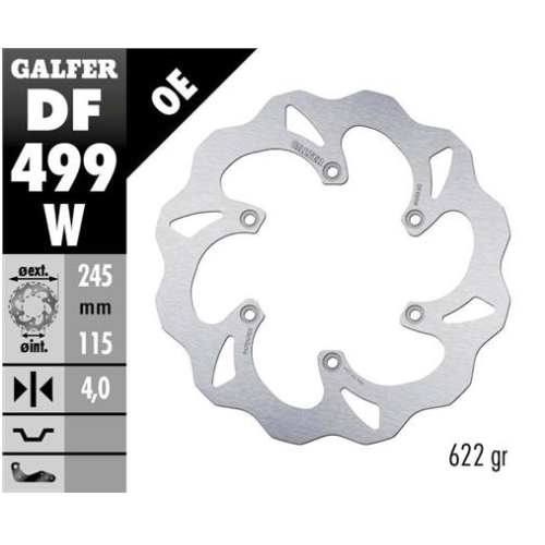 disco freno moto galfer wave fijo 245x4mm df499w