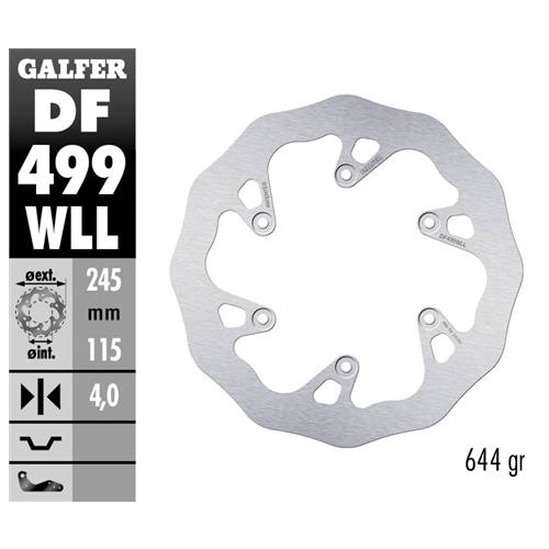 disco freno moto galder wave fijo solido df499wll
