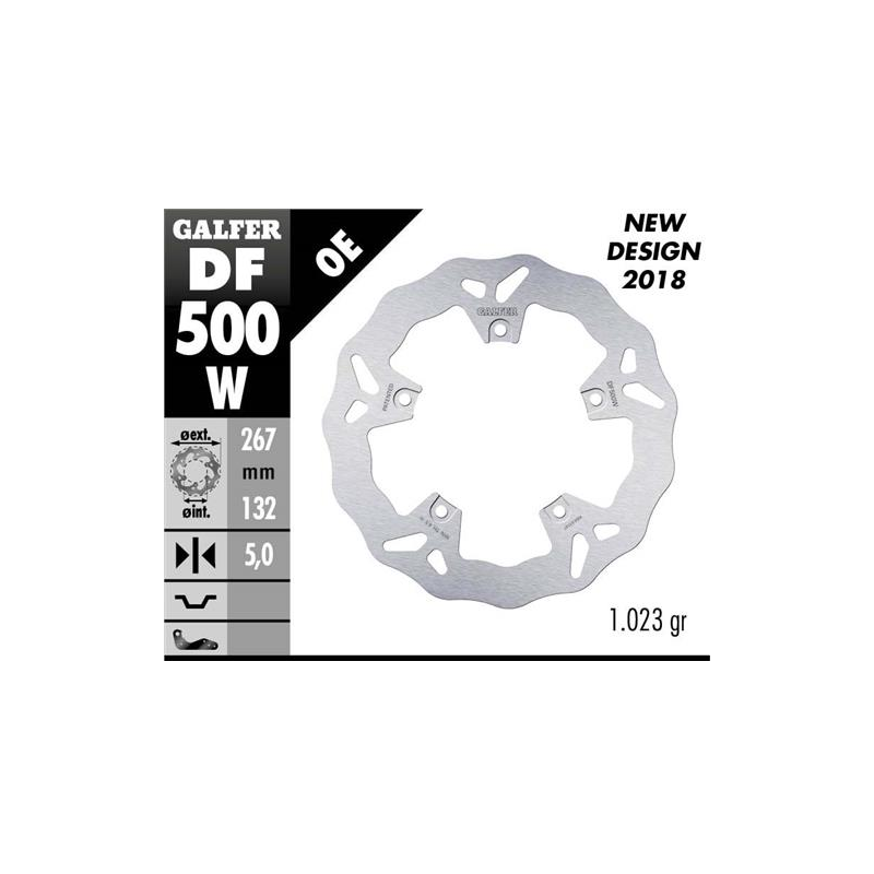disco freno moto galfer wave fijo 267x5mm df500w