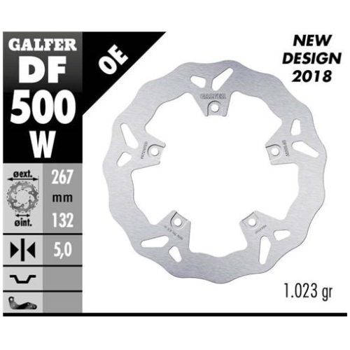 disco freno moto galfer wave fijo 267x5mm df500w