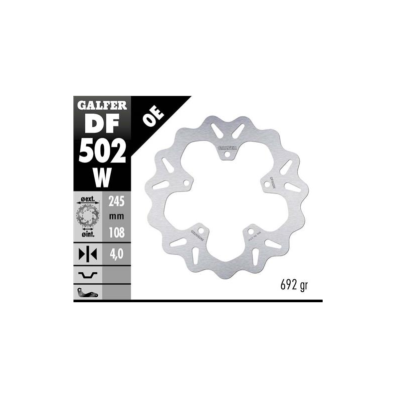 disco freno moto galfer wave fijo 245x4mm df502w