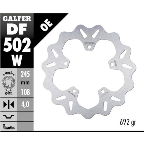 disco freno moto galfer wave fijo 245x4mm df502w