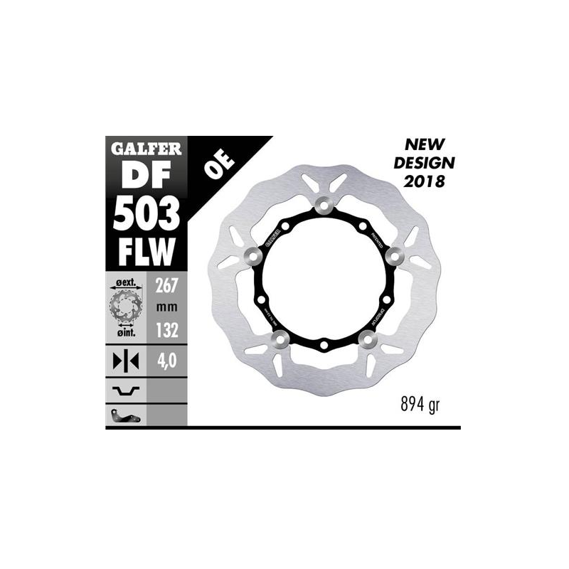 disco freno moto galfer wave flotante 267x4mm df50