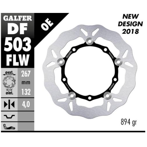 disco freno moto galfer wave flotante 267x4mm df50