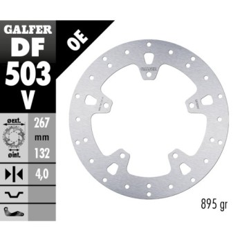 disco de freno galfer fijo redondo 267x4mm df503