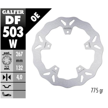 disco freno moto galfer wave fijo 267x4mm df503w