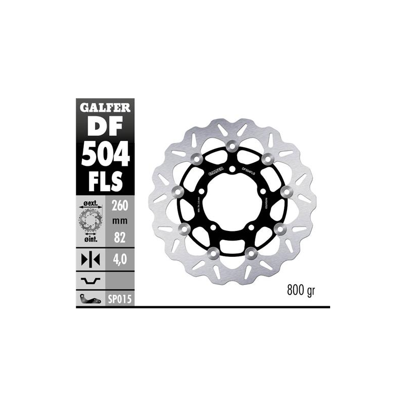 disco freno moto galfer wave flotante 260x4mm df50