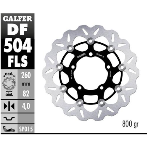 disco freno moto galfer wave flotante 260x4mm df50