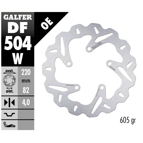 disco freno moto galfer wave fijo 220x4mm df504w