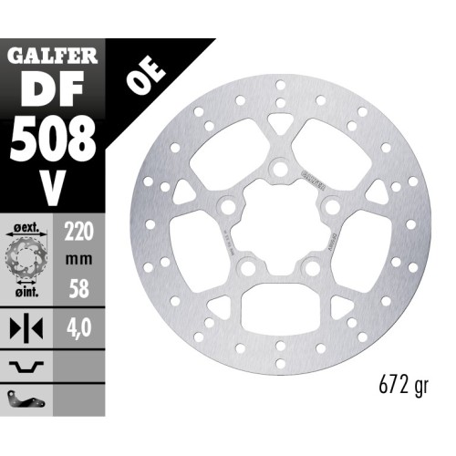 disco de freno galfer fijo redondo 220x4mm df508