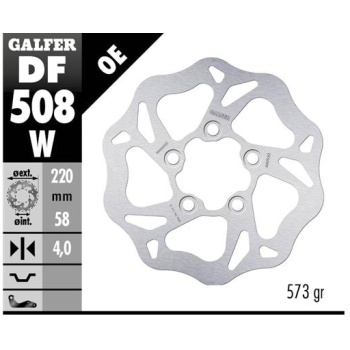 disco freno moto galfer wave fijo 220x4mm df508w