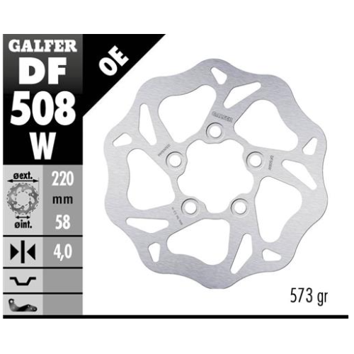 disco freno moto galfer wave fijo 220x4mm df508w