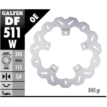 disco freno moto galfer wave fijo 245x5mm df511w