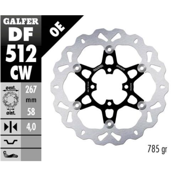disco freno moto galfer wave flotante 267x4mm df51
