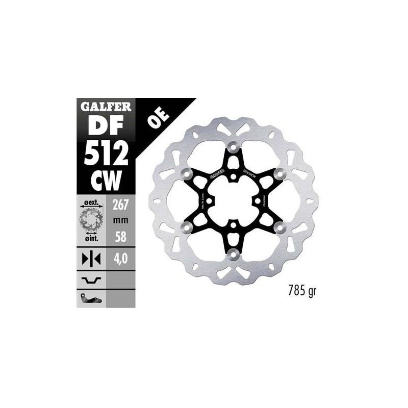 disco freno moto galfer wave flotante 267x4mm df51