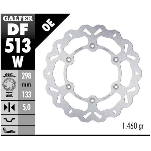 disco freno moto galfer wave fijo 298x5mm df513w