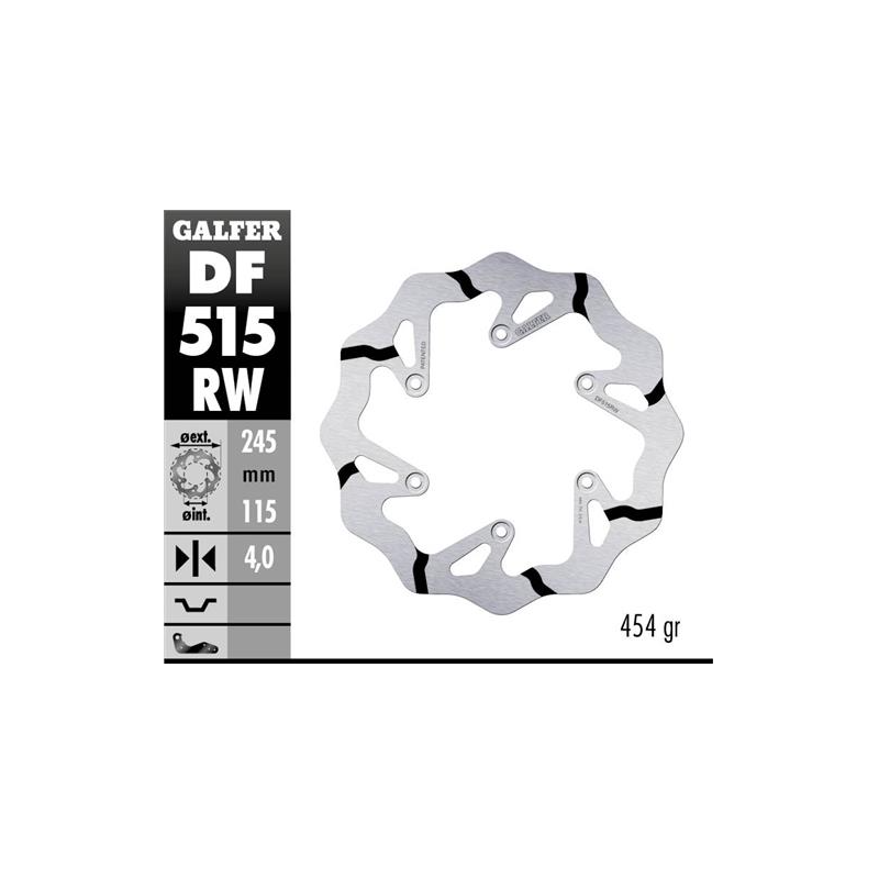 disco freno moto galder wave fijo 245x4mm df515rw