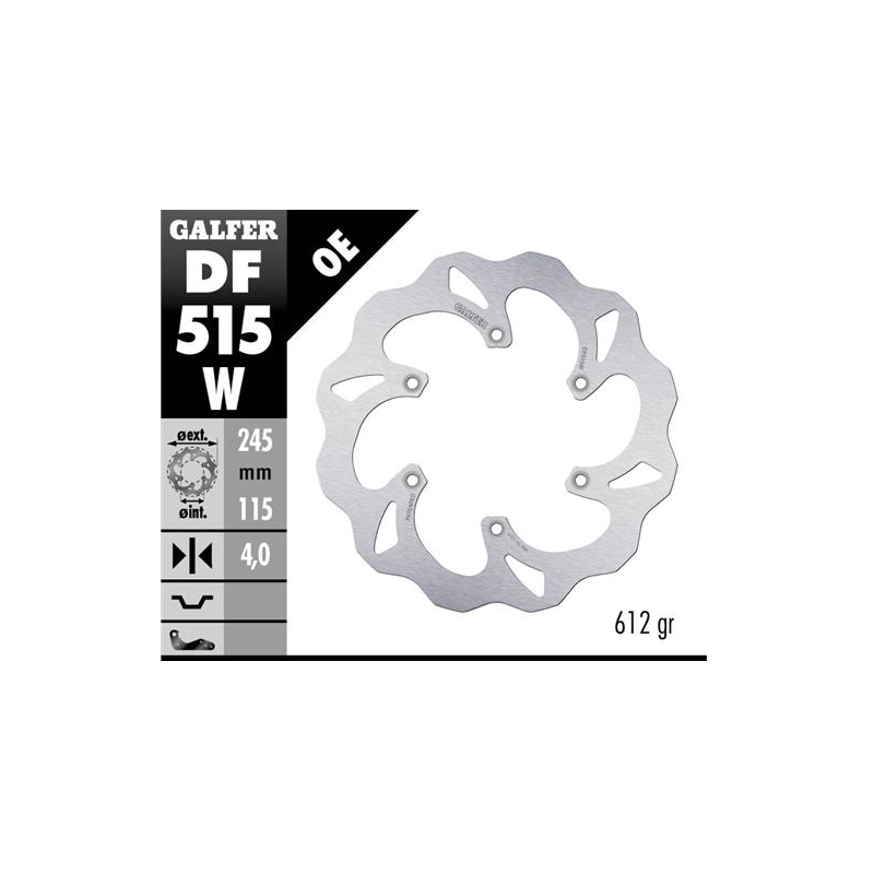 disco freno moto galfer wave fijo 245x4mm df515w