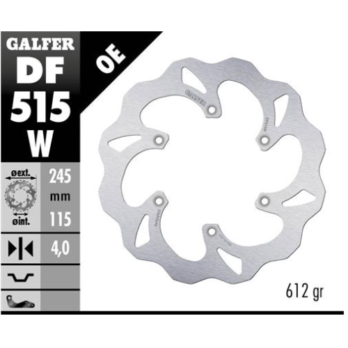 disco freno moto galfer wave fijo 245x4mm df515w