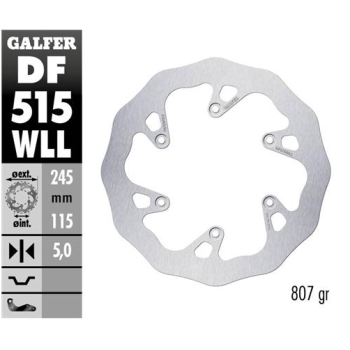 disco freno moto galder wave fijo solido df515wll