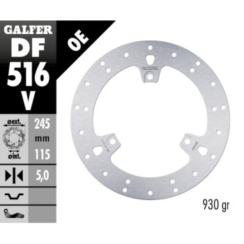 disco de freno galfer fijo redondo 245x5mm df516