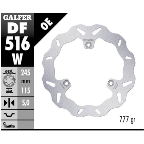 disco freno moto galfer wave fijo 245x5mm df516w