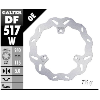 disco freno moto galfer wave fijo 240x5mm df517w