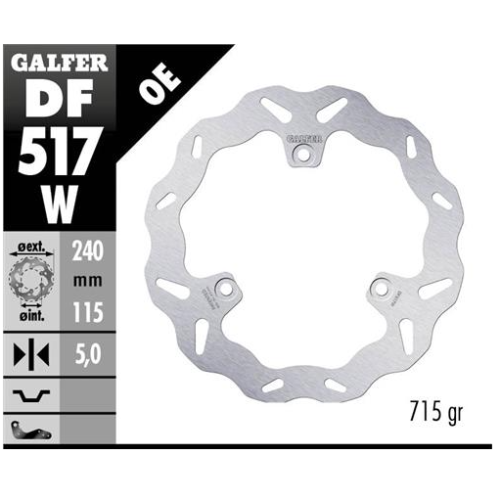 disco freno moto galfer wave fijo 240x5mm df517w