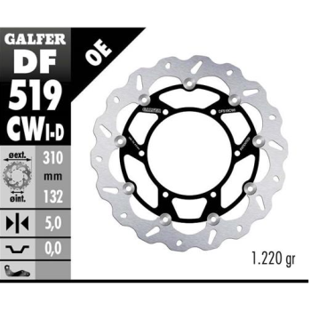 disco freno moto galfer wave flotante izdo df519c
