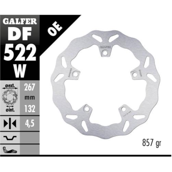 disco freno moto galfer wave fijo 267x4 5mm df522w