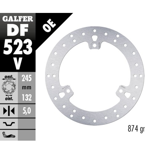 disco de freno galfer fijo redondo 245x5mm df523
