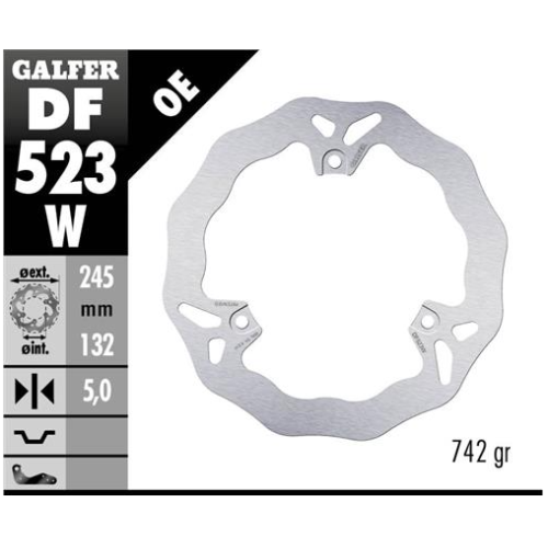 disco freno moto galfer wave fijo 245x5mm df523w