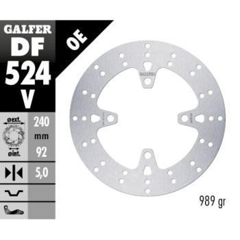 disco de freno galfer fijo redondo 240x5mm df524