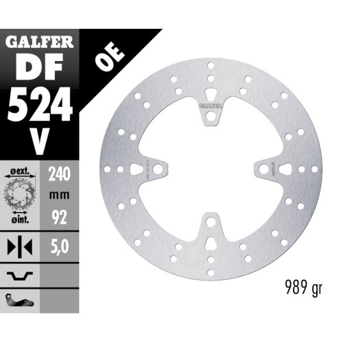 disco de freno galfer fijo redondo 240x5mm df524