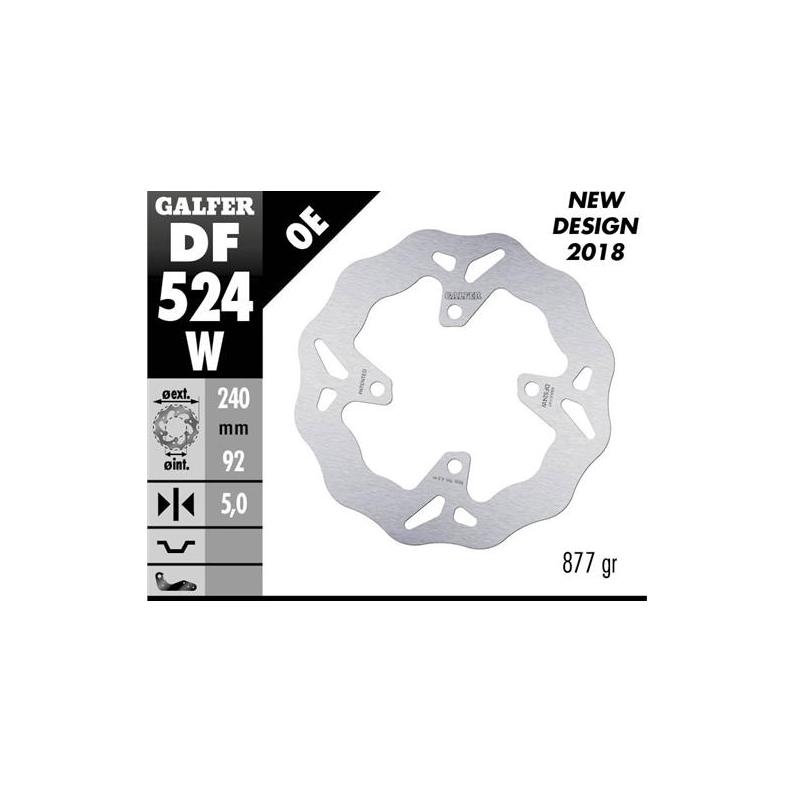 disco freno moto galfer wave fijo 240x5mm df524w